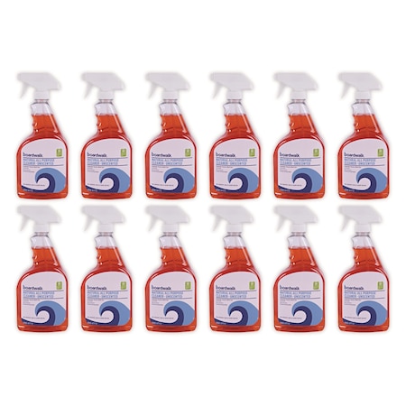 Boardwalk Natural All Purpose Cleaner, Spray Bottle, Unscented, 12 PK 37112